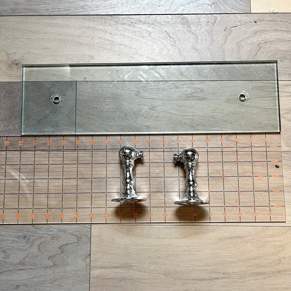Pottery Barn Glass Bathroom Shelf